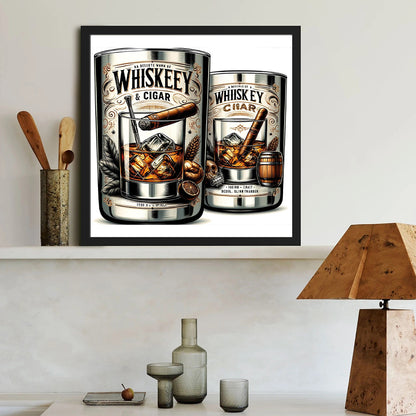 Whiskey Glass - Full Round Drill Diamond Painting 40*40CM