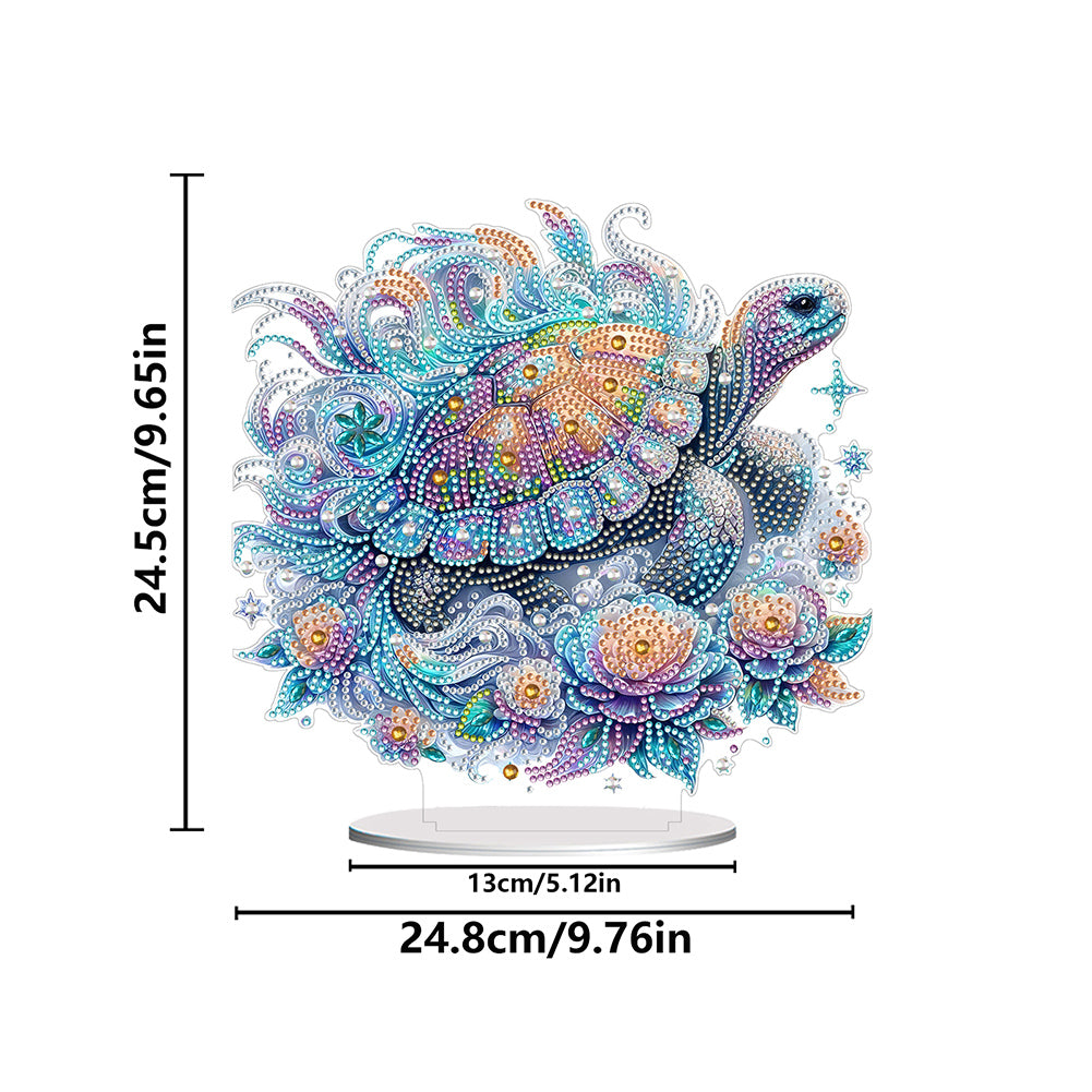 Acrylic Special Shape Turtle Diamond Painting Desktop Ornaments for Beginners