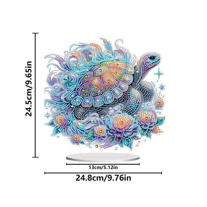 Acrylic Special Shape Turtle Diamond Painting Desktop Ornaments for Beginners