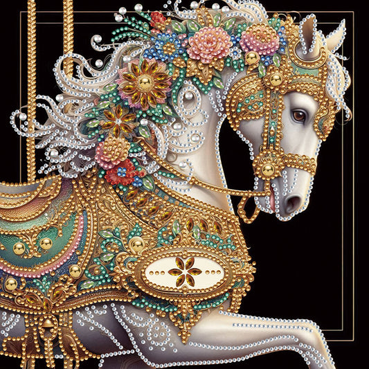 Metal Unicorn - Partial Special-Shaped Drill Diamond Painting 30*30CM