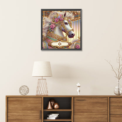 Metal Unicorn - Partial Special-Shaped Drill Diamond Painting 30*30CM