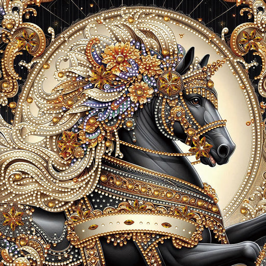 Metal Unicorn - Partial Special-Shaped Drill Diamond Painting 30*30CM