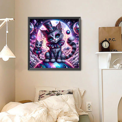 Dark Planet Cats - Full Round Drill Diamond Painting 30*30CM