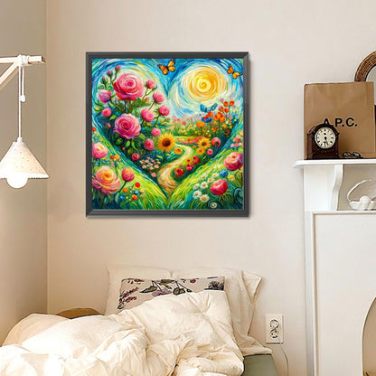 Flowers And Landscapes - Full Round Drill Diamond Painting 30*30CM