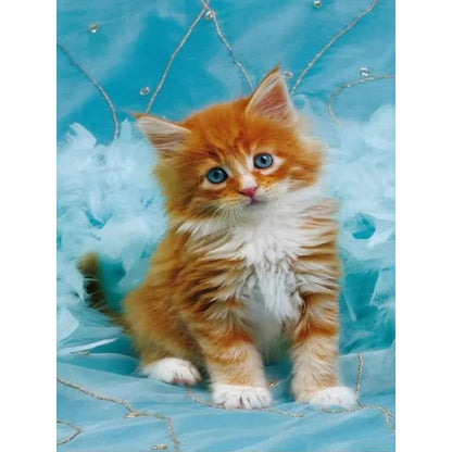 Kitten - Full Round Drill Diamond Painting 30*40CM