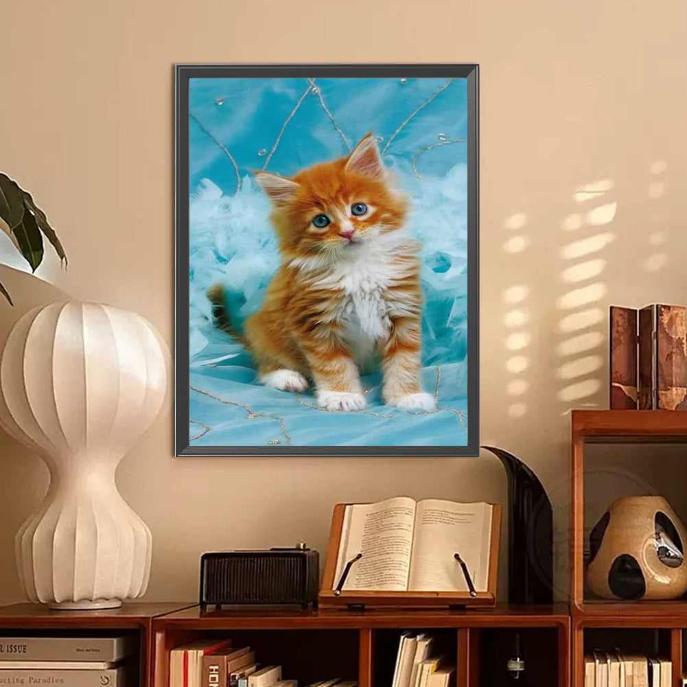 Kitten - Full Round Drill Diamond Painting 30*40CM