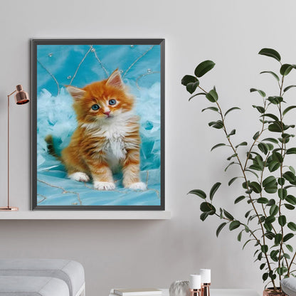 Kitten - Full Round Drill Diamond Painting 30*40CM