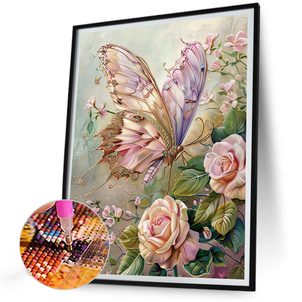 Butterfly - Full Round Drill Diamond Painting 30*40CM