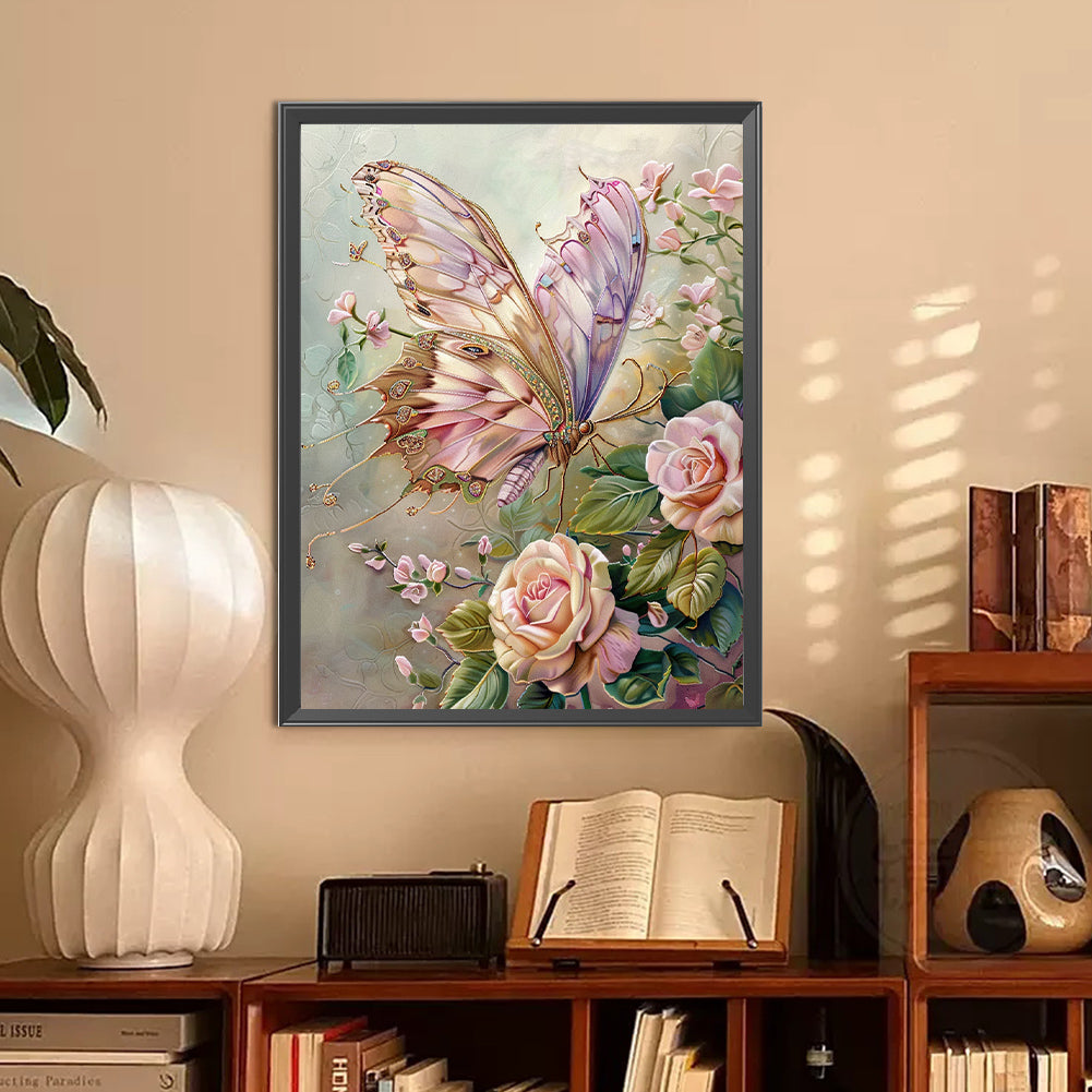 Butterfly - Full Round Drill Diamond Painting 30*40CM