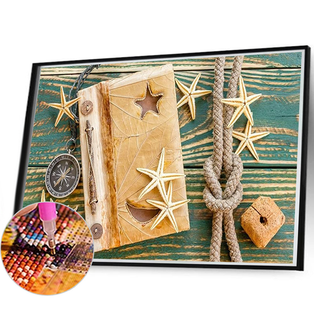 Shipboard Starfish Book - Full Round Drill Diamond Painting 40*60CM