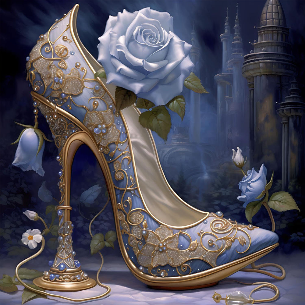 Rose High Heels - Full Round Drill Diamond Painting 40*40CM