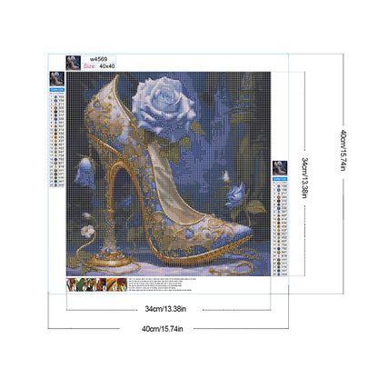 Rose High Heels - Full Round Drill Diamond Painting 40*40CM