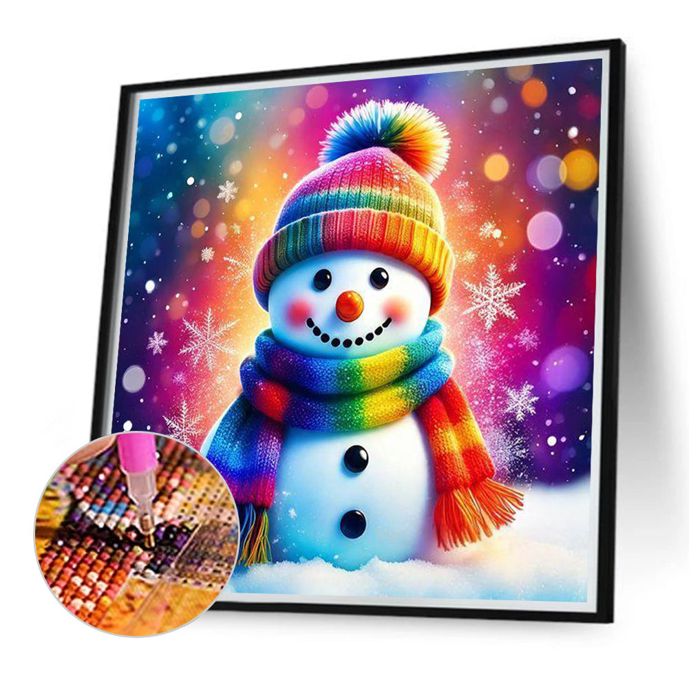 Snowman - Full Round Drill Diamond Painting 30*30CM