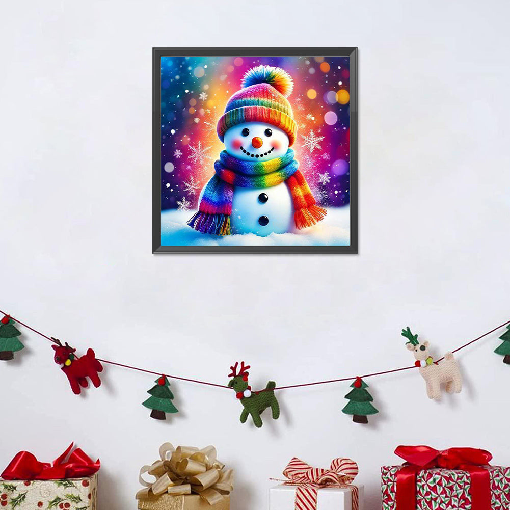 Snowman - Full Round Drill Diamond Painting 30*30CM