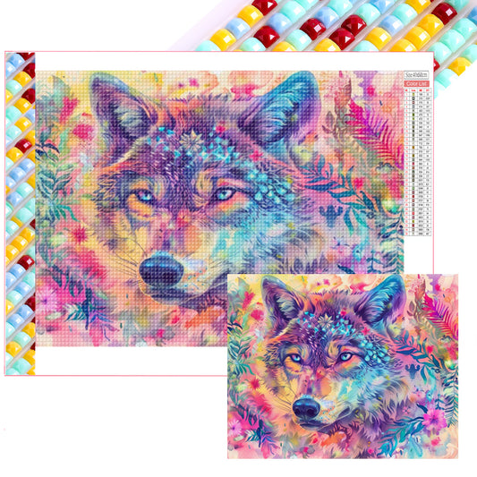 Color Wolf - Full Square Drill Diamond Painting 50*40CM