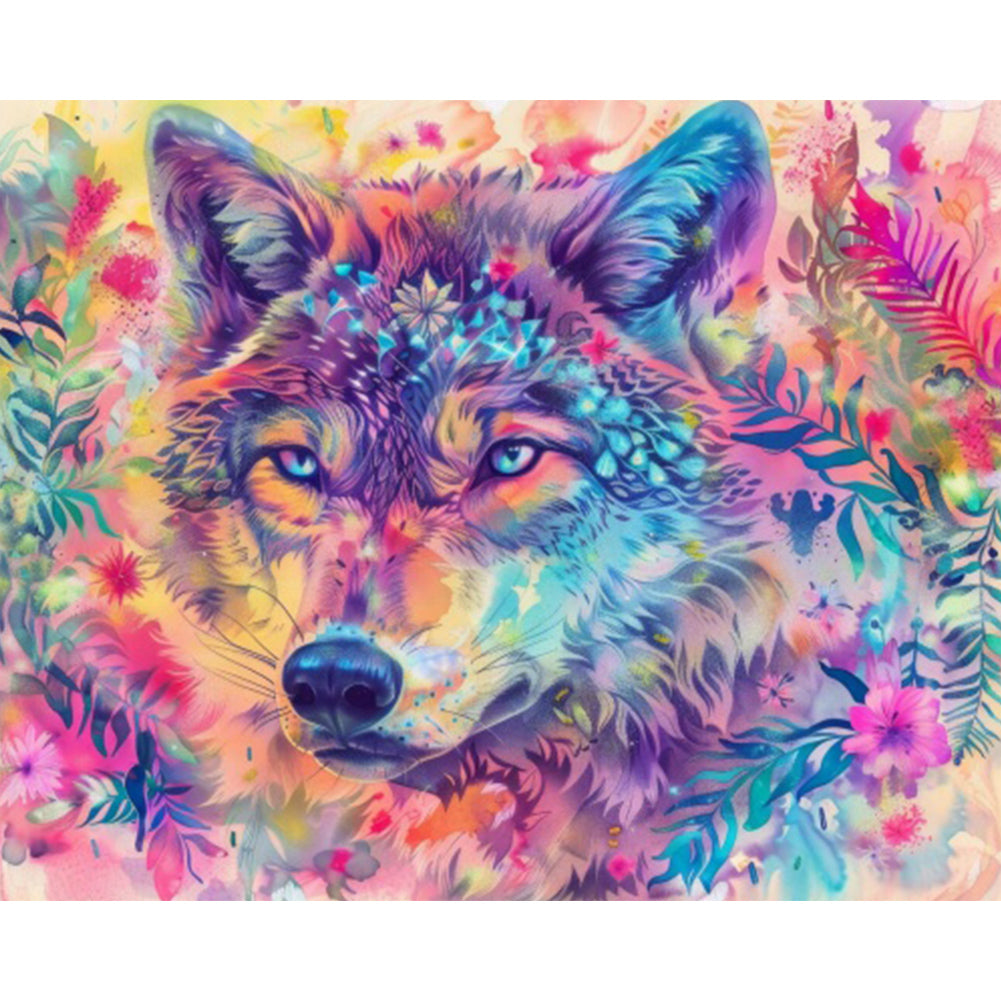 Color Wolf - Full Square Drill Diamond Painting 50*40CM