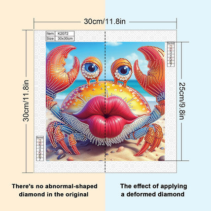 Funny Crab - Partial Special-Shaped Drill Diamond Painting 30*30CM