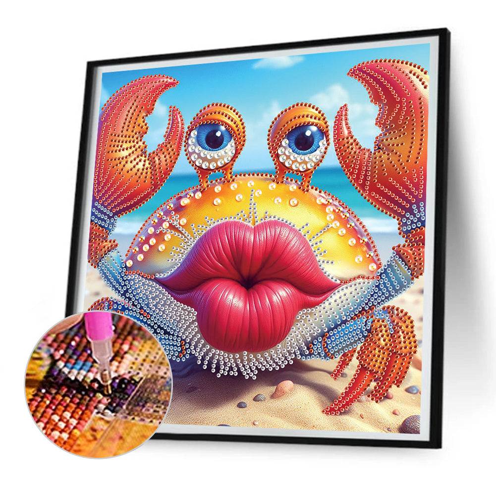 Funny Crab - Partial Special-Shaped Drill Diamond Painting 30*30CM