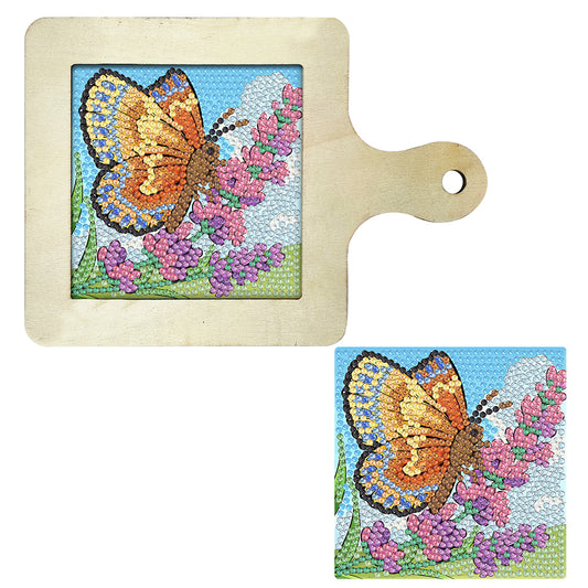 Butterfly Diamond Painting Art Place Mats DIY Diamond Dot Kits for Beginners