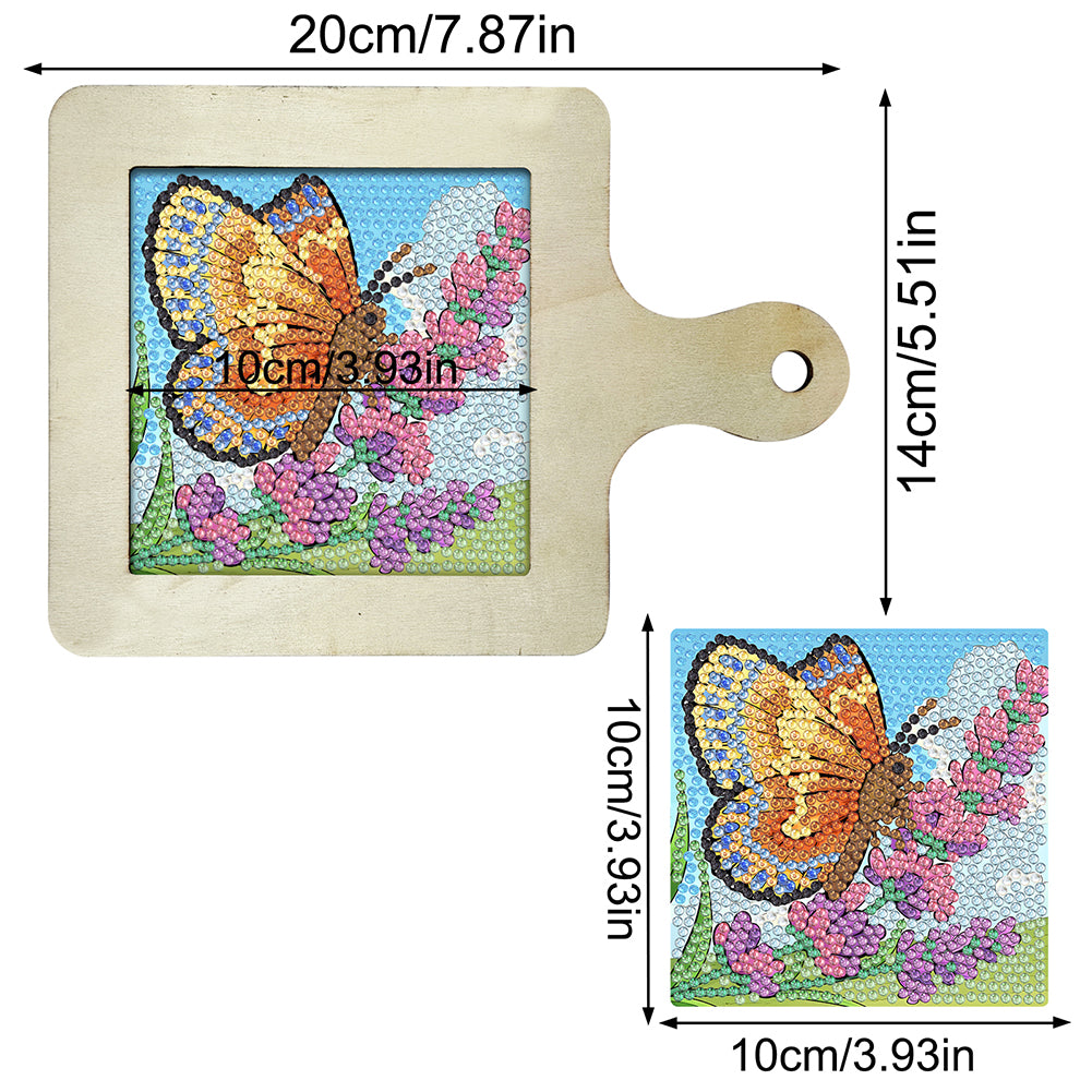 Butterfly Diamond Painting Art Place Mats DIY Diamond Dot Kits for Beginners