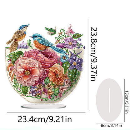 Acrylic Special Shape Artistic Vase Desktop Diamond Painting Ornaments