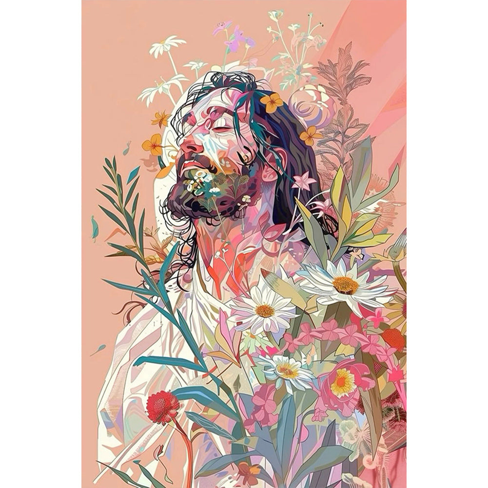 Geometric Jesus - Full Round Drill Diamond Painting 40*60CM