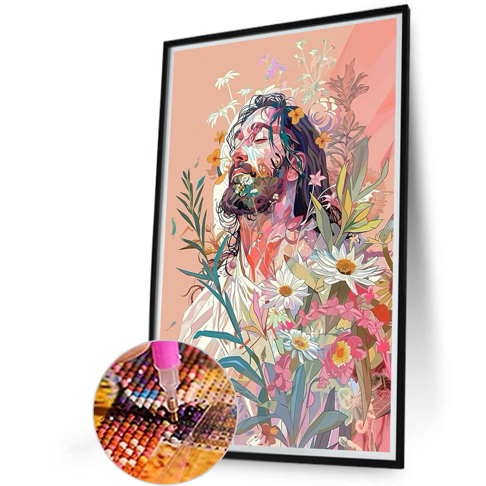 Geometric Jesus - Full Round Drill Diamond Painting 40*60CM