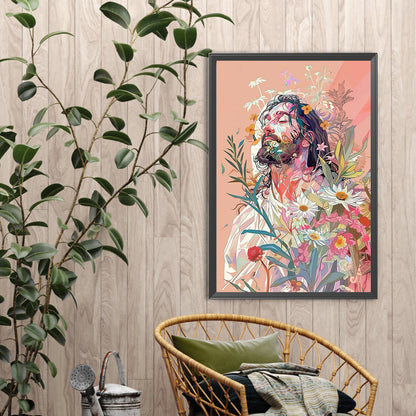 Geometric Jesus - Full Round Drill Diamond Painting 40*60CM