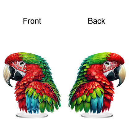 Acrylic Special Shape Parrot Diamond Painting Desktop Ornament for Beginners