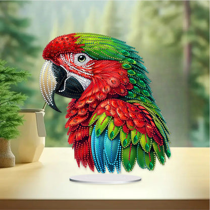 Acrylic Special Shape Parrot Diamond Painting Desktop Ornament for Beginners