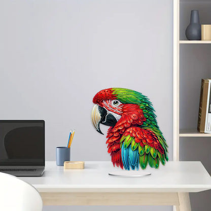 Acrylic Special Shape Parrot Diamond Painting Desktop Ornament for Beginners