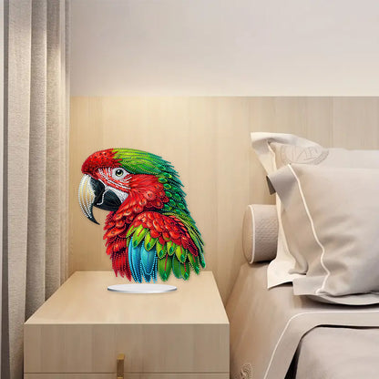 Acrylic Special Shape Parrot Diamond Painting Desktop Ornament for Beginners