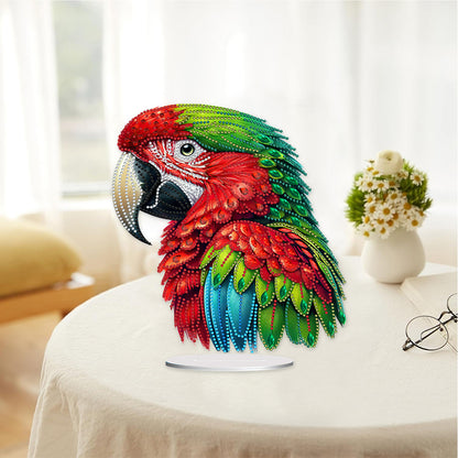 Acrylic Special Shape Parrot Diamond Painting Desktop Ornament for Beginners