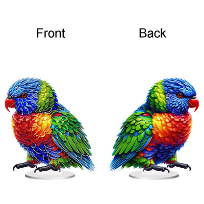 Acrylic Special Shape Parrot Diamond Painting Desktop Ornament for Beginners