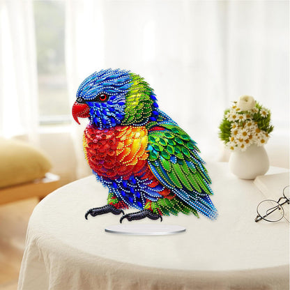 Acrylic Special Shape Parrot Diamond Painting Desktop Ornament for Beginners