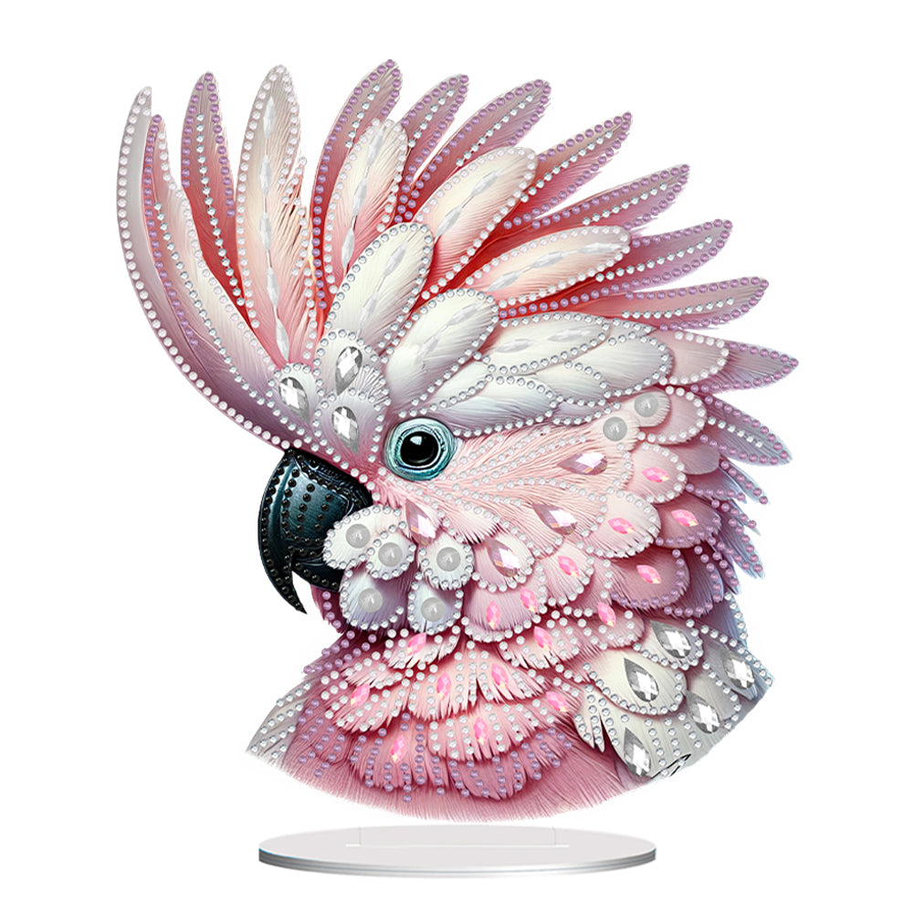 Acrylic Special Shape Parrot Diamond Painting Desktop Ornament for Beginners