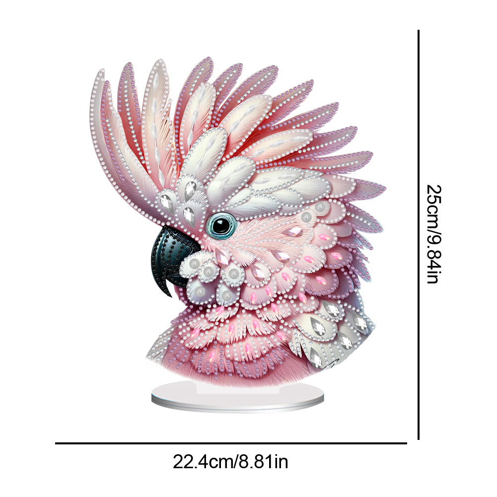 Acrylic Special Shape Parrot Diamond Painting Desktop Ornament for Beginners