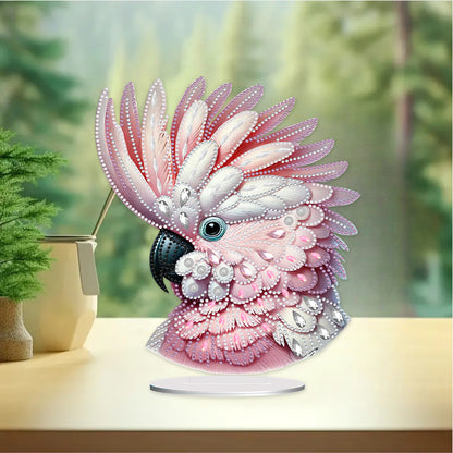 Acrylic Special Shape Parrot Diamond Painting Desktop Ornament for Beginners