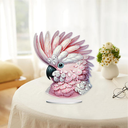 Acrylic Special Shape Parrot Diamond Painting Desktop Ornament for Beginners