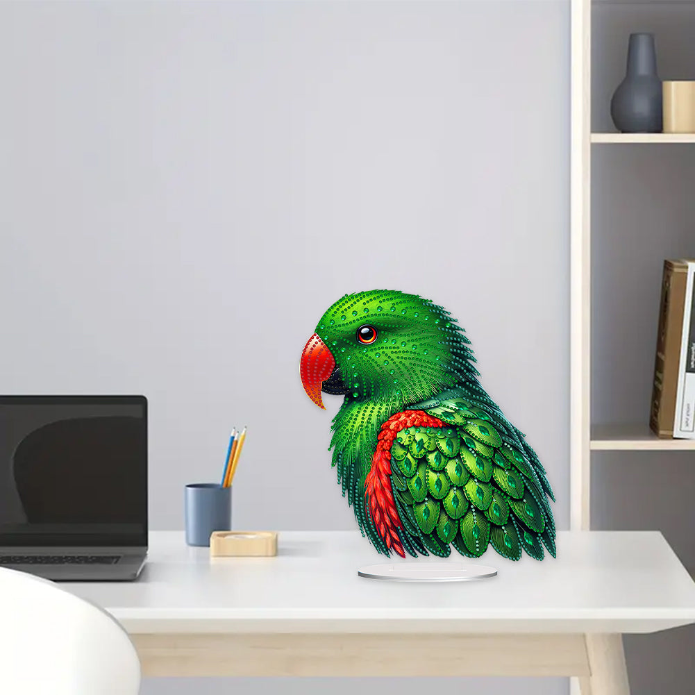 Acrylic Special Shape Parrot Diamond Painting Desktop Ornament for Beginners