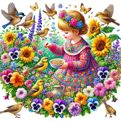 Spring Girl - Full Round Drill Diamond Painting 50*50CM