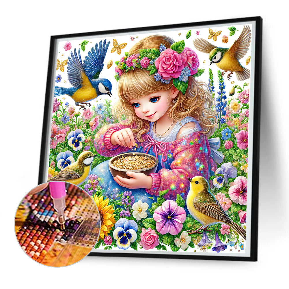 Spring Girl - Full Round Drill Diamond Painting 50*50CM