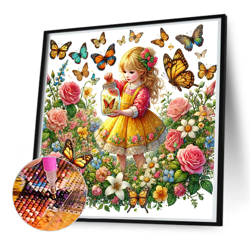 Spring Girl - Full Round Drill Diamond Painting 50*50CM