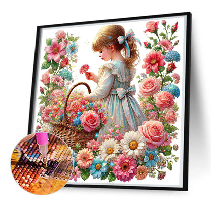 Spring Girl - Full Round Drill Diamond Painting 50*50CM