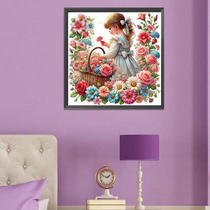 Spring Girl - Full Round Drill Diamond Painting 50*50CM