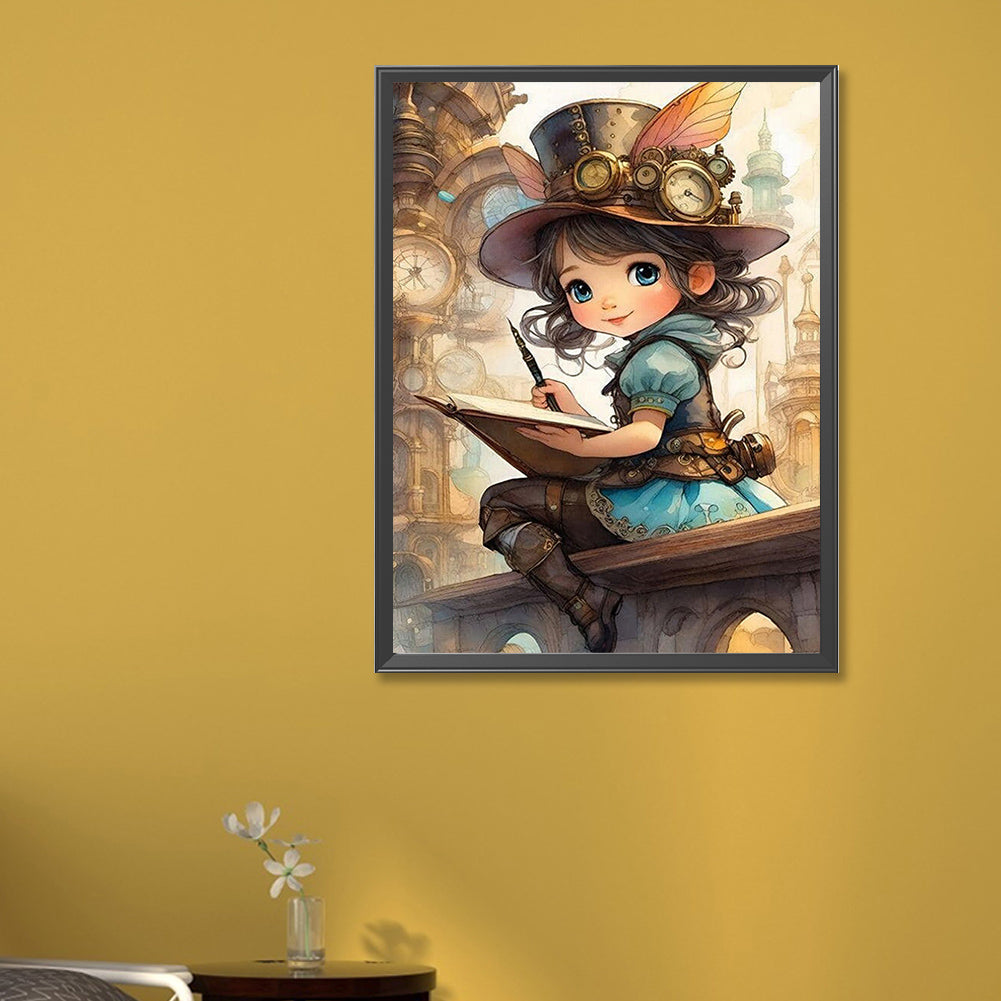 Steampunk Girl - Full Round Drill Diamond Painting 45*60CM