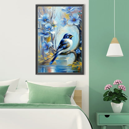 Blue Bird - Full Round Drill Diamond Painting 40*60CM