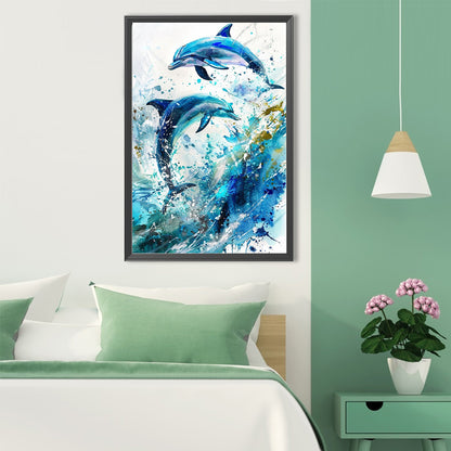 Leaping Dolphin - Full Round Drill Diamond Painting 40*60CM