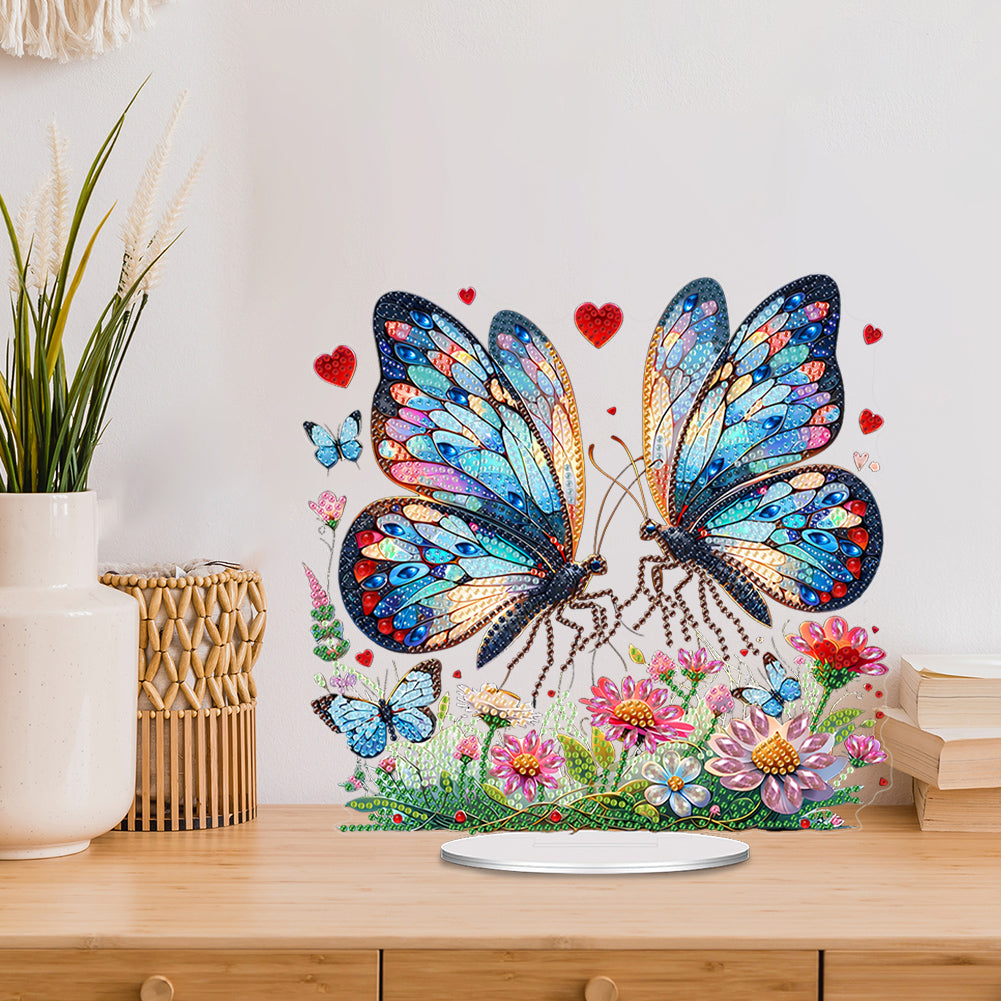 Acrylic Special Shape Butterfly Diamond Painting Desktop Ornament for Home Decor