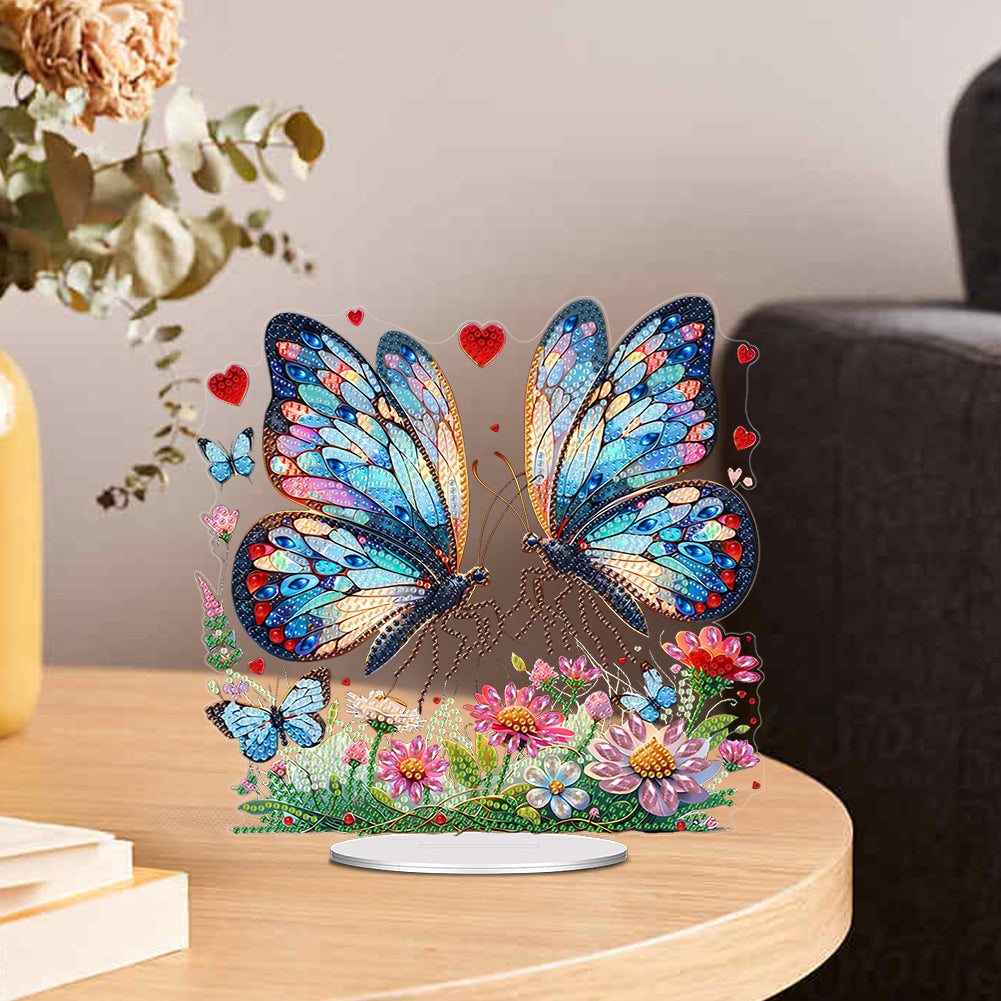 Acrylic Special Shape Butterfly Diamond Painting Desktop Ornament for Home Decor